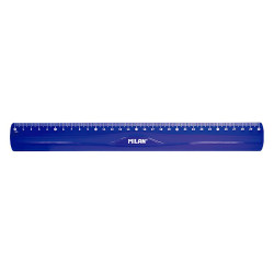 Regla flex & resistan azul 30cm milan