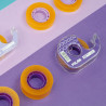 Dispensador de cinta adhesiva transparente 19mm x 33m colores surtidos milan