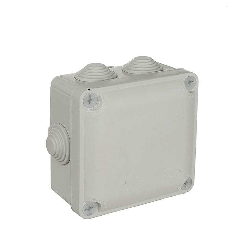 Caja cuadrada estanca 100x100x55mm con tornillos solera y715 Caja cuadrada estanca 100x100x55mm con tornillos solera y715