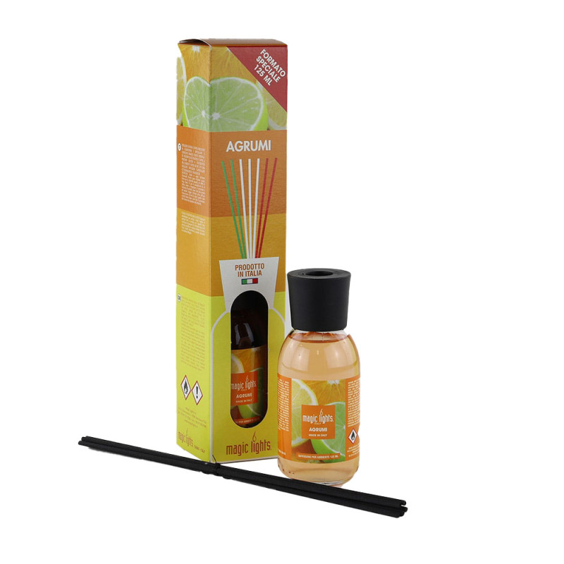 Difusor aroma mikado cítricos 125ml magic lights Difusor aroma mikado cítricos 125ml magic lights