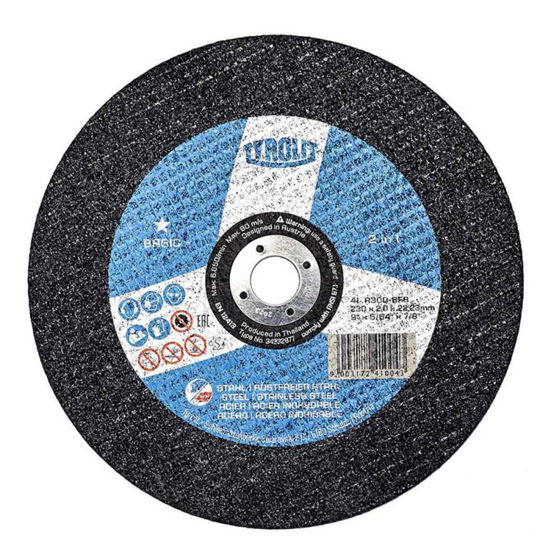Disco corte plano 41c ø230x2x22,23 a30q-bfb tyrolit Disco corte plano 41c ø230x2x22,23 a30q-bfb tyrolit