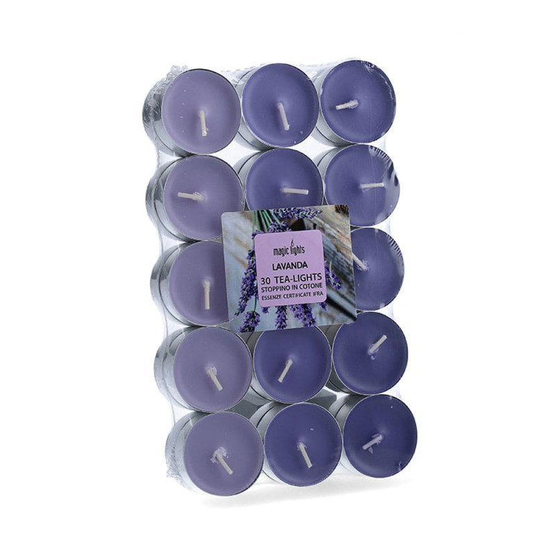 Pack 30 unid. velas con aroma lavanda 3,7cm magic lights Pack 30 unid. velas con aroma lavanda 3,7cm magic lights