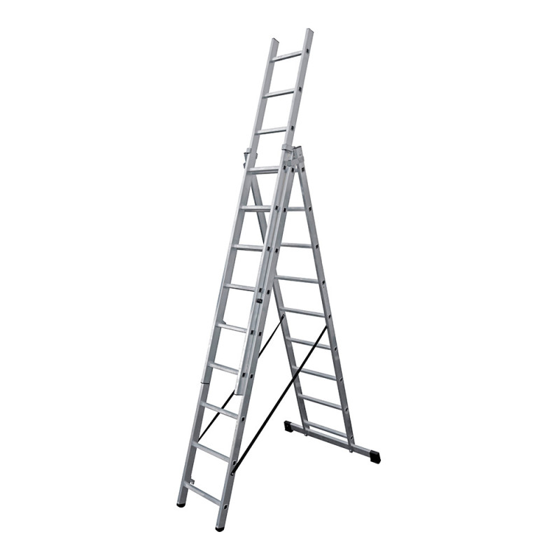Escalera transformable de aluminio 3 x 9 peldaños Escalera transformable de aluminio 3 x 9 peldaños