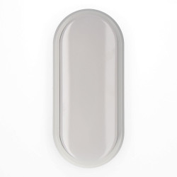 Aplique led oval 18 w 1950 lm 4000 k luz dia ip54 23 x 10,5 x 5,7 cm