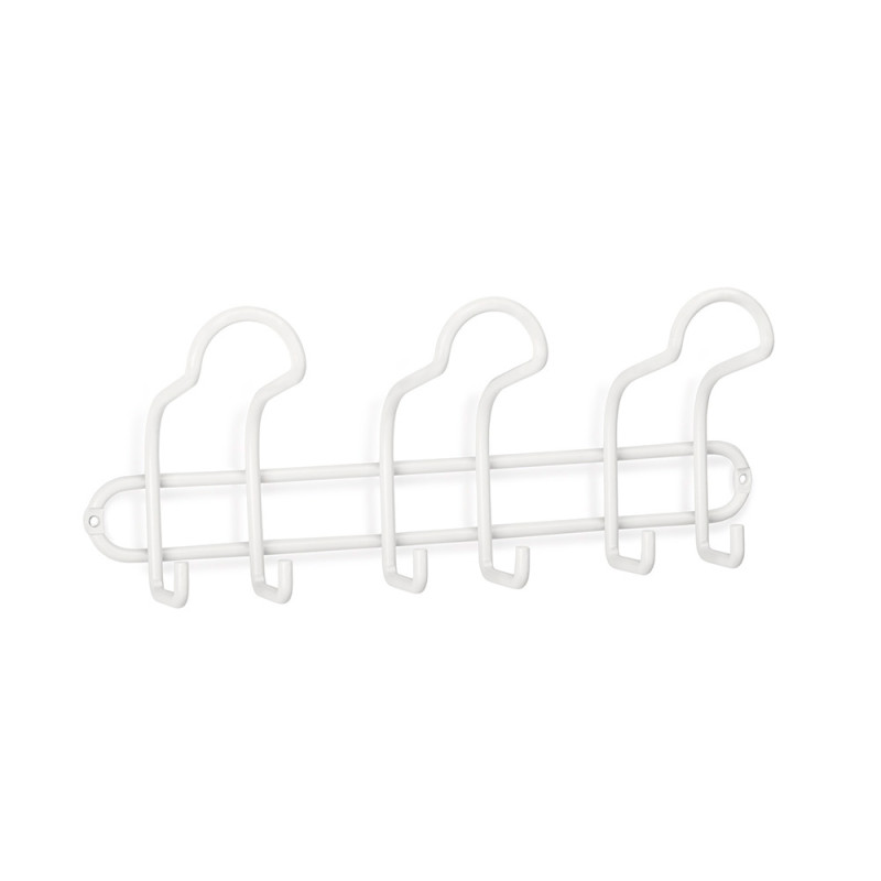 Colgador acero 3 ganchos triples blanco mate 3719-2 inofix Colgador acero 3 ganchos triples blanco mate 3719-2 inofix