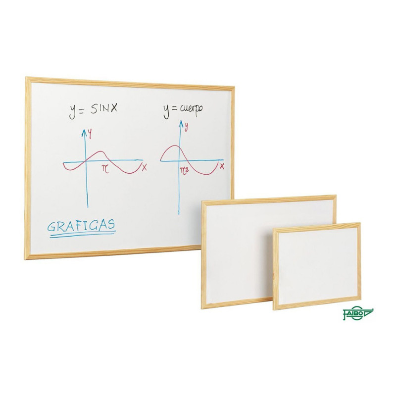 Pizarra blanca con marco de madera 60x90cm faibo Pizarra blanca con marco de madera 60x90cm faibo