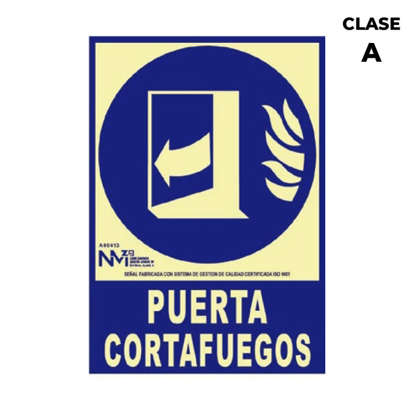 Cartel de extinción "puerta cortafuegos" clase a (pvc 1mm) 21x30cm normaluz Cartel de extinción "puerta cortafuegos" clase a (pvc 1mm) 21x30cm normaluz