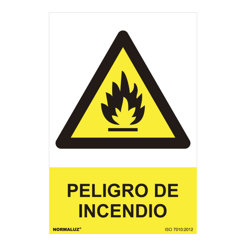 Cartel peligro "peligro de incendio" (pvc 0.7mm) 30x40cm normaluz Cartel peligro "peligro de incendio" (pvc 0.7mm) 30x40cm normaluz