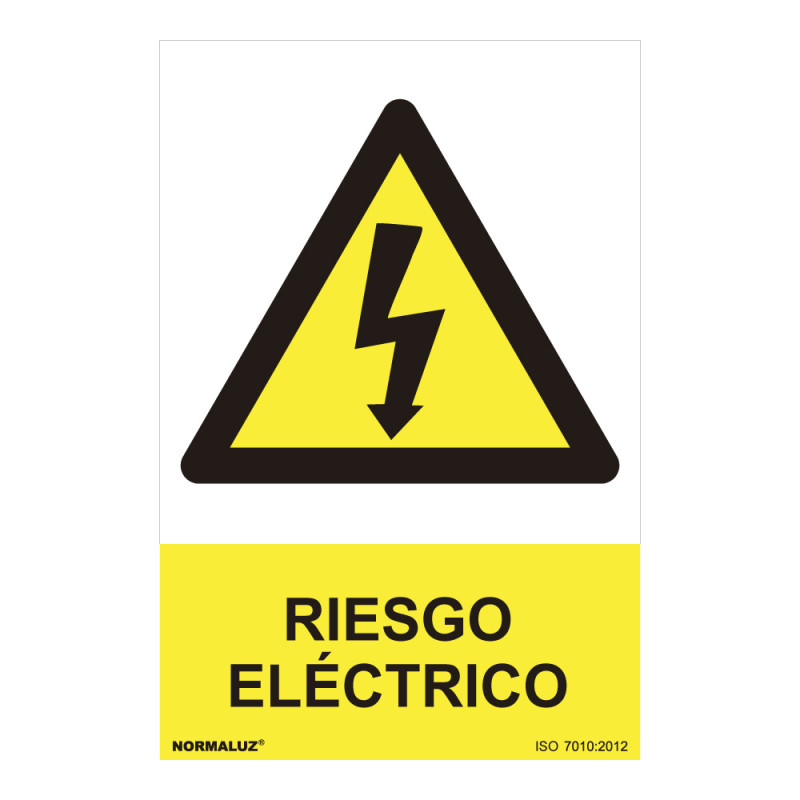 Cartel peligro "riesgo electrico" (pvc 0.7mm) 30x40cm normaluz Cartel peligro "riesgo electrico" (pvc 0.7mm) 30x40cm normaluz