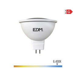 Bombilla dicroica led mr16 (gu5.3) 5 w 12 v 450 lm 6400 k luz fria ø5 x 5 cm