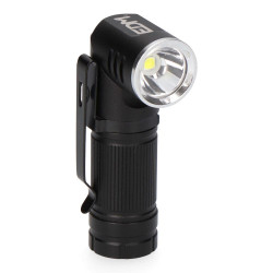 Linterna mini led 8w 450 lm. cuerpo aluminio, cabezal direccionable. recargable