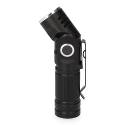 Linterna mini led 8w 450 lm. cuerpo aluminio, cabezal direccionable. recargable
