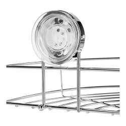 Soporte de ducha de metal esquinero con ventosa