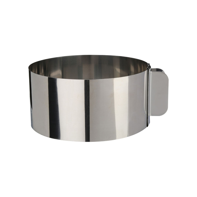 Molde para emplatar extensible inoxidable ø16cm a 30cm Molde para emplatar extensible inoxidable ø16cm a 30cm