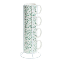 Juego de 4 tazas modelo "mug on rack" colores surtidos