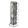 Juego de 4 tazas modelo "mug on rack" colores surtidos