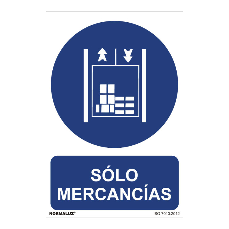Cartel "solo mercancias" (pvc 0,7mm) 30x40cm normaluz Cartel "solo mercancias" (pvc 0,7mm) 30x40cm normaluz