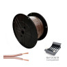 Cable paralelo 48v 2 x 0,75 mm² transparente 1000 m (bobina grande)