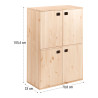 Mueble dinamic 4 puertas pino macizo 105,4x70,8x33cm astigarraga