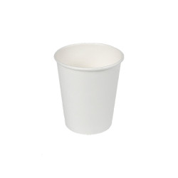 Pack con 50 unid. vasos de cartón blancos 200cc best products green