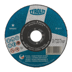 Disco corte bombeado 42c ø125x2,5x22,23 a30q-bfb tyrolit