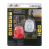 Conjunto de 2 linternas de bicicleta de señalizacion. delantera y trasera. 1 x 4lr1130 (pilas incluidas)