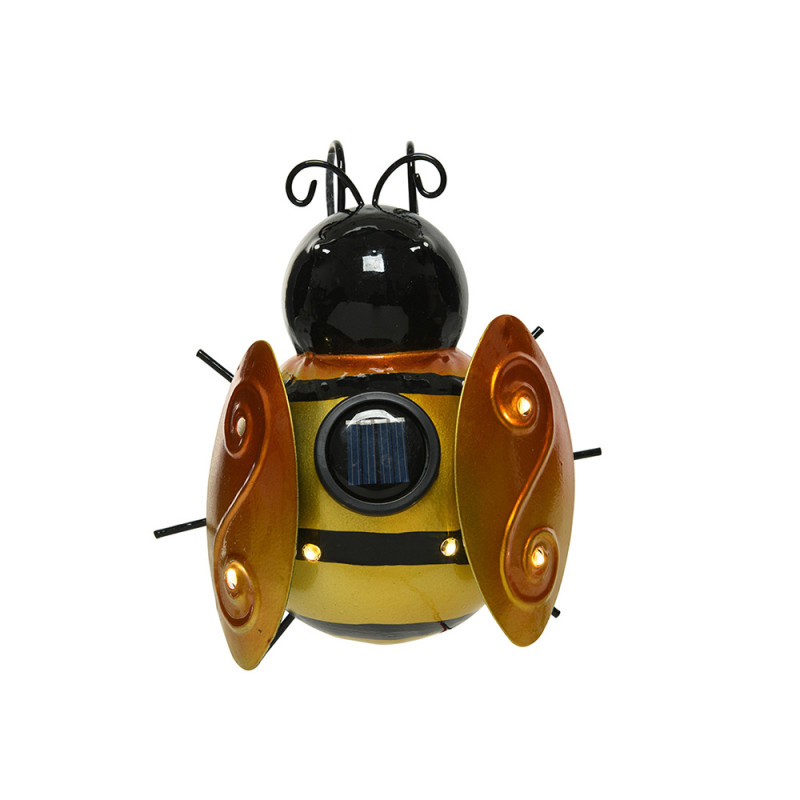 Figura luz solar metalica con forma de abeja 14,5x13x5cm colores surtidos Figura luz solar metalica con forma de abeja 14,5x13x5cm colores surtidos