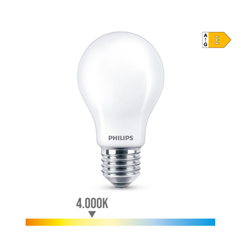 Bombilla standard led e27 8,5 w 1.055 lm 4000 k luz dia ø6 x 10,4 cm Bombilla standard led e27 8,5 w 1.055 lm 4000 k luz dia ø6 x 10,4 cm