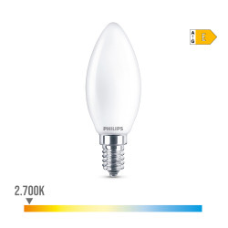 Bombilla vela led e14 6,5 w 806 lm 2700 k luz calida ø3,5 x 9,7cm