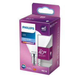 Bombilla esferica led e14 4,3 w 470 lm 6500 k luz fria ø4,5 x 8,2 cm