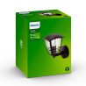 Aplique 1 x 60 w modelo creek negro 20 x 3,5 x 17,5 cm