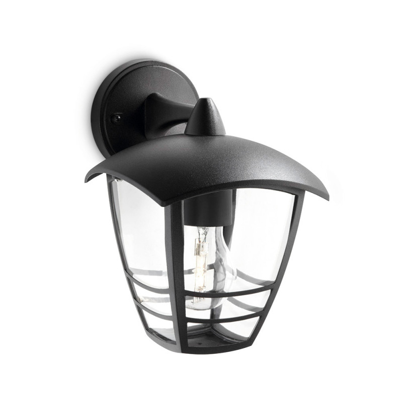Aplique 1 x 60 w modelo creek negro 20 x 24 x 17,5 cm Aplique 1 x 60 w modelo creek negro 20 x 24 x 17,5 cm