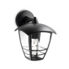 Aplique 1 x 60 w modelo creek negro 20 x 24 x 17,5 cm