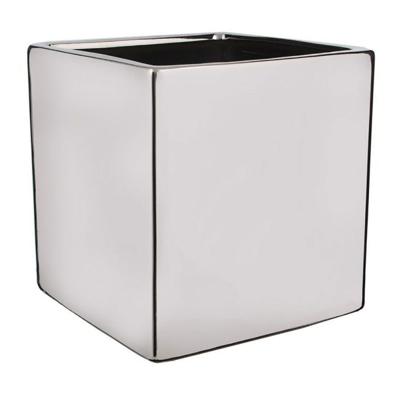 Macetero chaz cuadrado plata a10x10x10cm. mica decorations Macetero chaz cuadrado plata a10x10x10cm. mica decorations