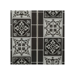 Pack 2 sticker decorativo modelo azulejo negro 30,5x25x0.3cm