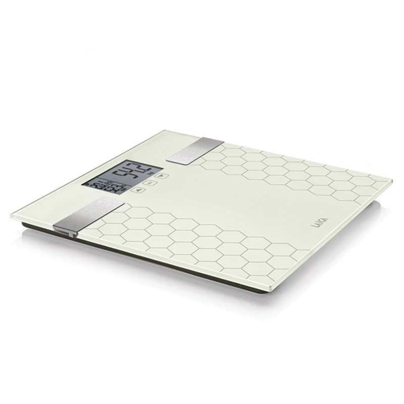 Bascula de baño digital con calculo de la composición corporal color blanco, máximo 180 kg Bascula de baño digital con calculo de la composición corporal color blanco, máximo 180 kg