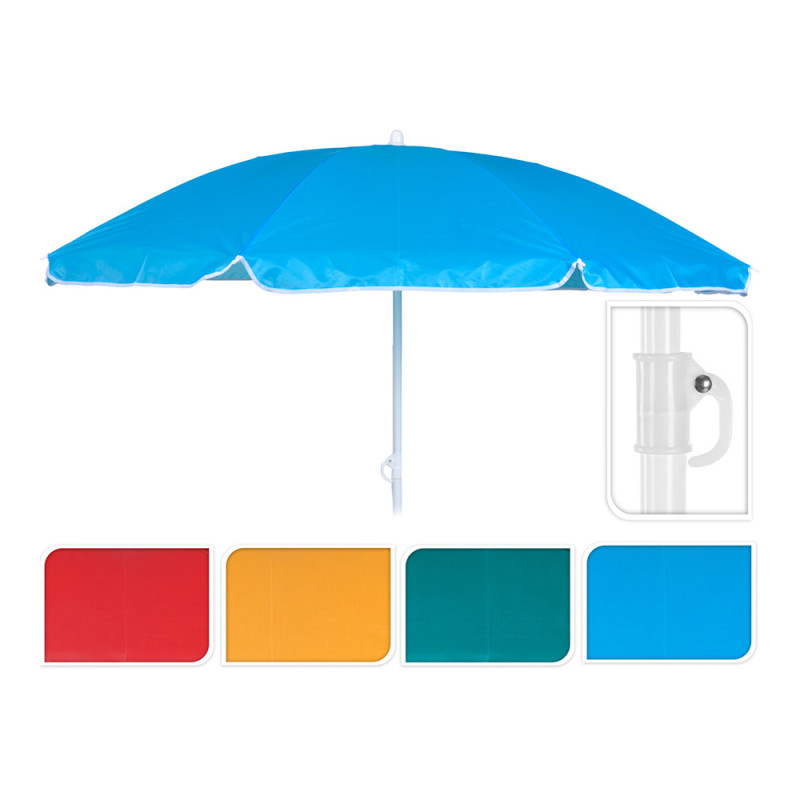 Parasol de playa ø142x160cm. colores surtidos Parasol de playa ø142x160cm. colores surtidos