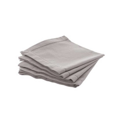 Pack 4 servilletas de algodón color topo 40 x 40 cm