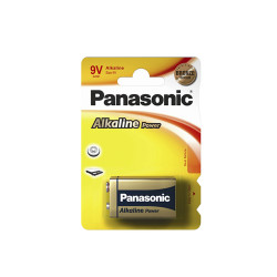 Pila alkalina power bronze 6lr61- 9 v (blister 1 unid.) 26,5 x 17,5 x 48,5 mm