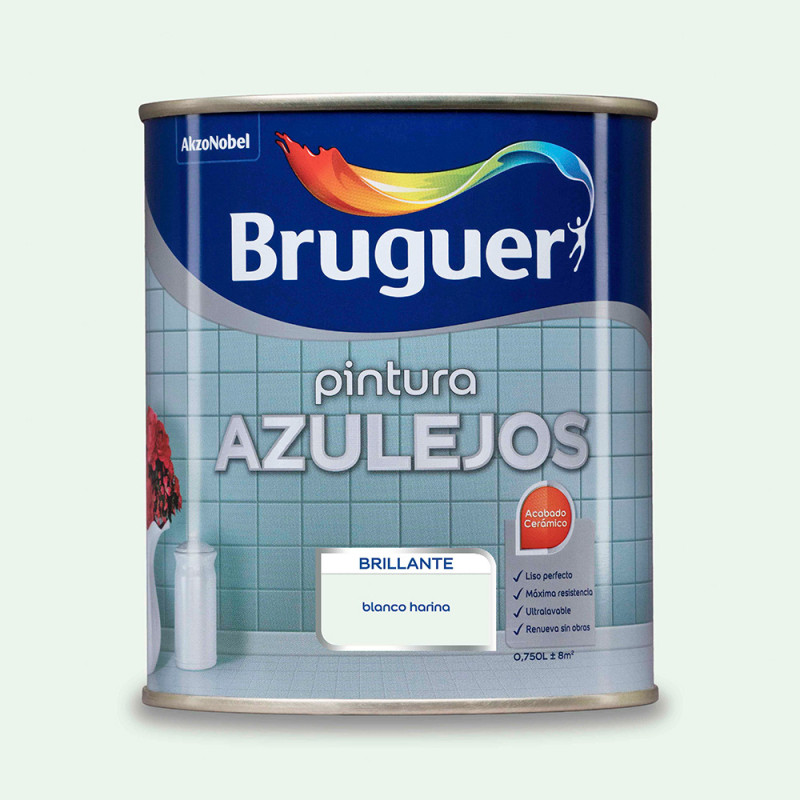 Pintura azulejos blanco harina brillante 0,75 l Pintura azulejos blanco harina brillante 0,75 l