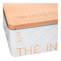 Caja metalica para infusiones para 100 unid. modelo scandi nature