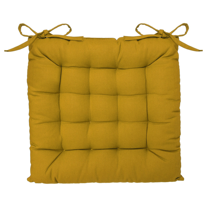 Cojin para silla color mostaza 38x38cm Cojin para silla color mostaza 38x38cm