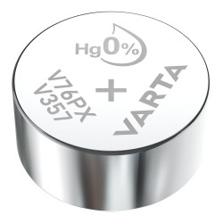 Micro pila de boton silver sr44 - v357 1,55v (blister 1 unid.) ø11,6x5,4mm (diámetro/alto)
