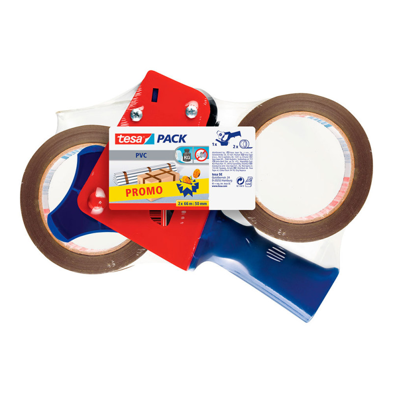 Dispensador cinta de embalaje + 2 rollos ref 47072 cinta. 57455 tesa Dispensador cinta de embalaje + 2 rollos ref 47072 cinta. 57455 tesa