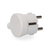 Clavija 2p+t tipo f t/tl salida lateral 4,8mm 16a 250v blanca