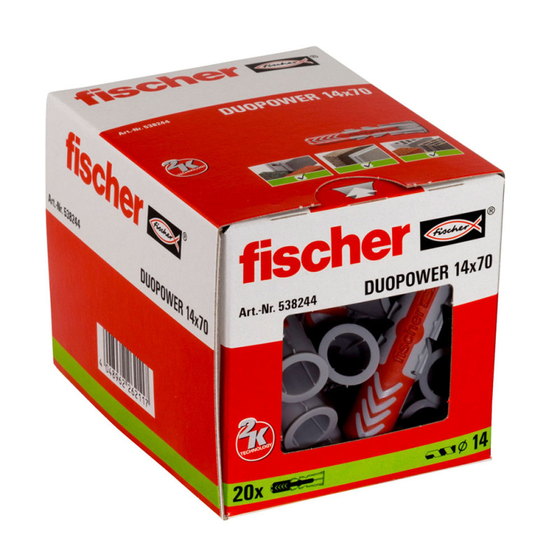 Pack 20 tacos duo power 14x70 538244 fischer Pack 20 tacos duo power 14x70 538244 fischer