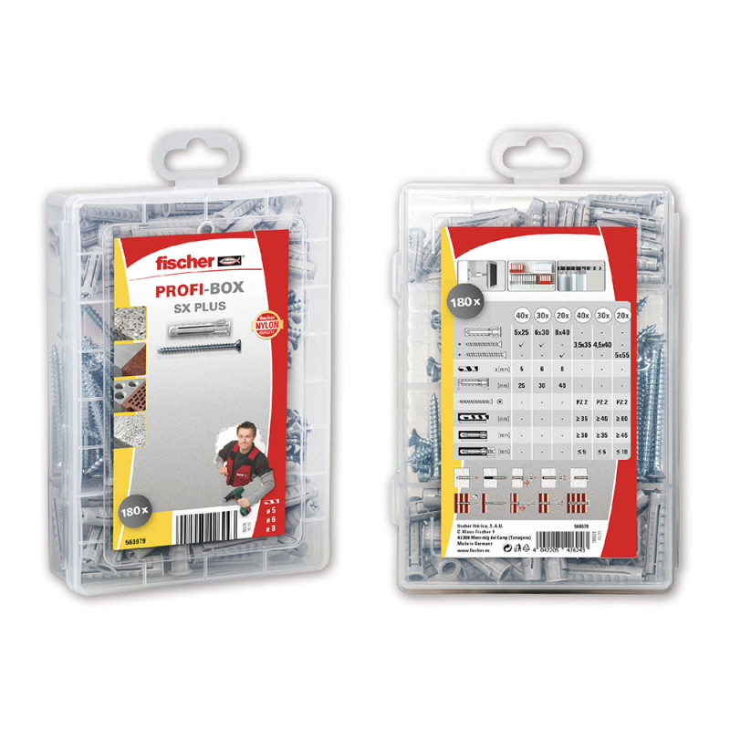 Maletin 90 tacos + tornillos sx plus 5/6/8 + tornillos 568679 fischer Maletin 90 tacos + tornillos sx plus 5/6/8 + tornillos 568679 fischer