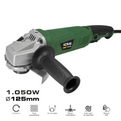 Amoladora electrica ø125 mm 1050w 22,8 x 35,5 cm