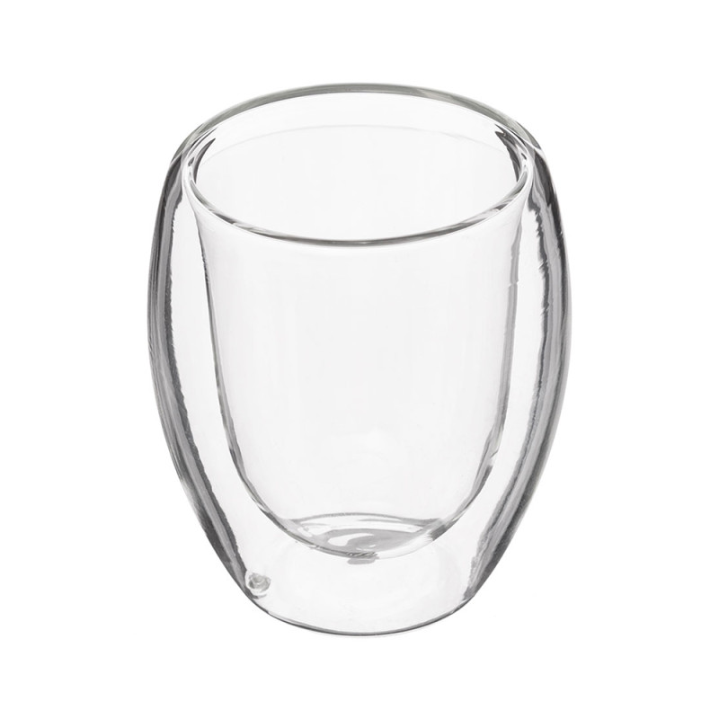 Juego de 2 tazas de cafe de cristal de doble pared 7 cl Juego de 2 tazas de cafe de cristal de doble pared 7 cl