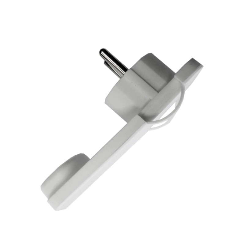 Clavija 2p+t tipo f extraplana 10/16a t/tl 4,8mm (retractilada) blanca Clavija 2p+t tipo f extraplana 10/16a t/tl 4,8mm (retractilada) blanca